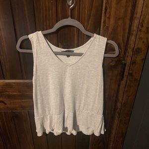 Gray peplum top